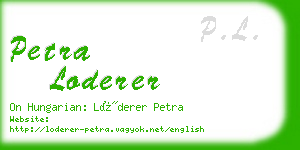 petra loderer business card